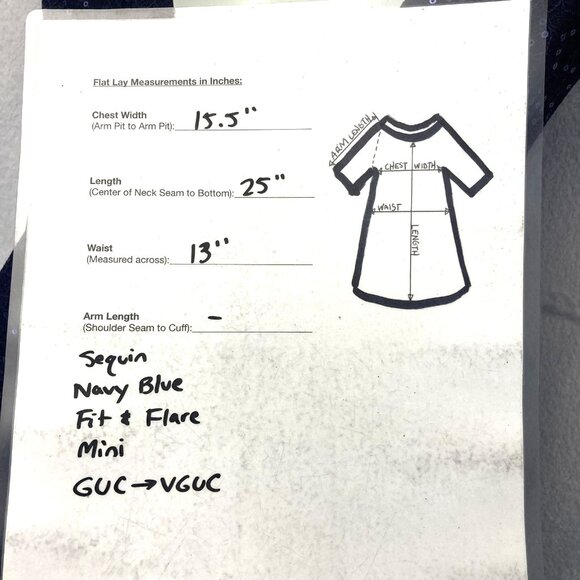 Vintage Y2K B. Smart Fit & Flare Lace Sequin Dress Womens 7 Navy Blue Cocktail - Picture 11 of 16